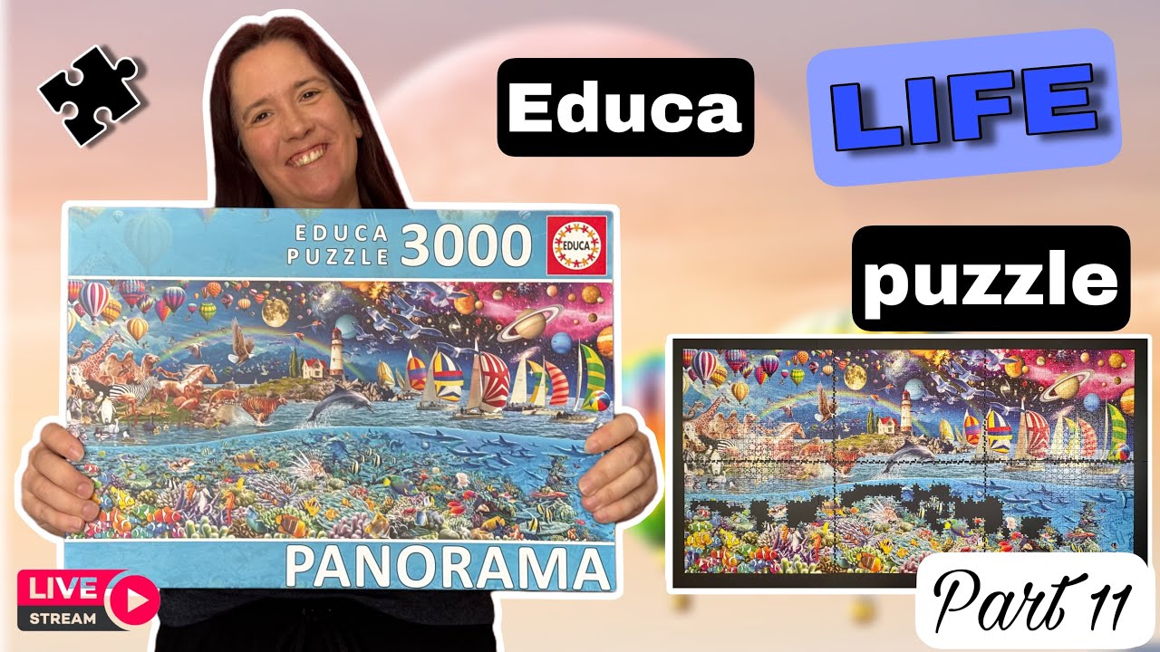 FINISHING a 3000 piece Educa puzzle - Life! Livestream, part 11