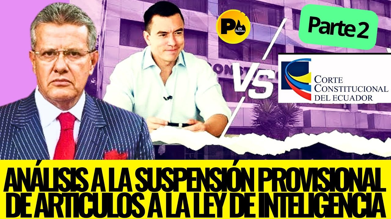Dr. Augusto Tandazo (Análisis a la SUSPENSIÓN provisional de artículos a la Ley de INTELIGENCIA) #P2