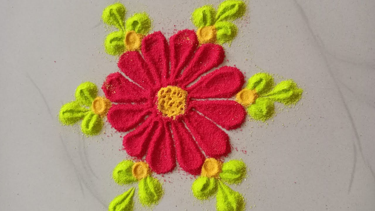 Flowers rangoli design ll Rangoli design ll @Jayalifestyle27 