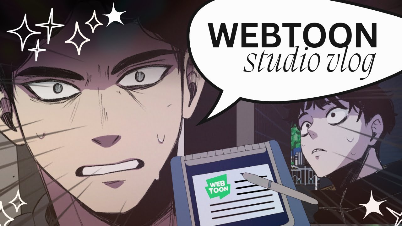 WEBTOON studio vlog | chill draw with me