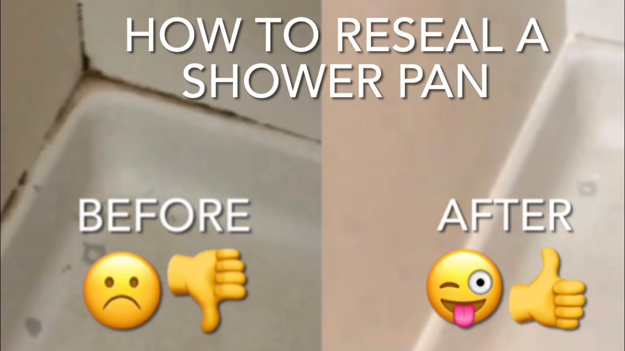 Recaulking a shower pan/tub removing old nasty caulking& put new caulking to make it look new again