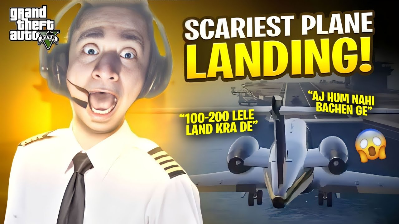 SCARIEST PLANE LANDING EVER!! 😯 - GTA 5 GAMEPLAY - MRJAYPLAYS