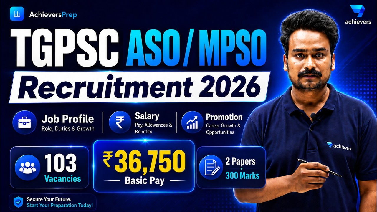 TGPSC ASO MPSO Notification Updates &mdash; Job Profile, Salary, Eligibility, Promotion & Exam Pattern