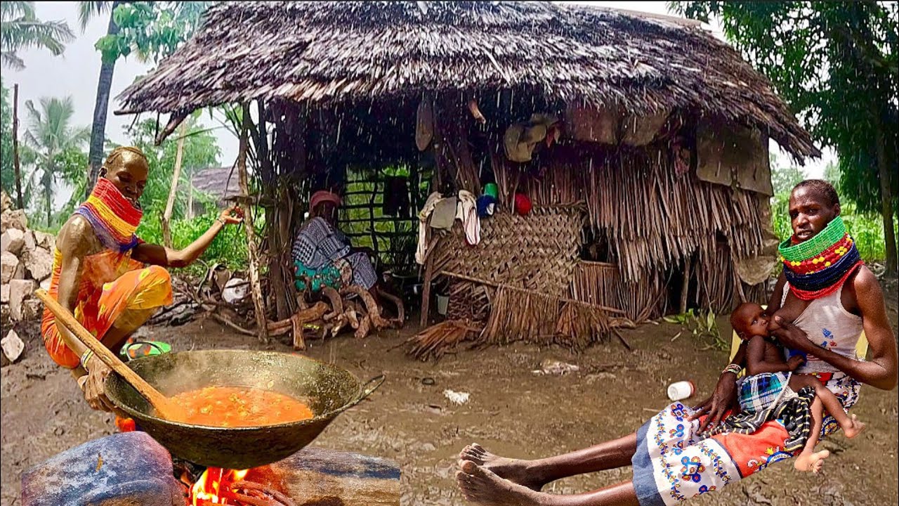 A Beautiful African Village Day!Sharing 4 co-wives Technics of Survival with One Husband#cooking