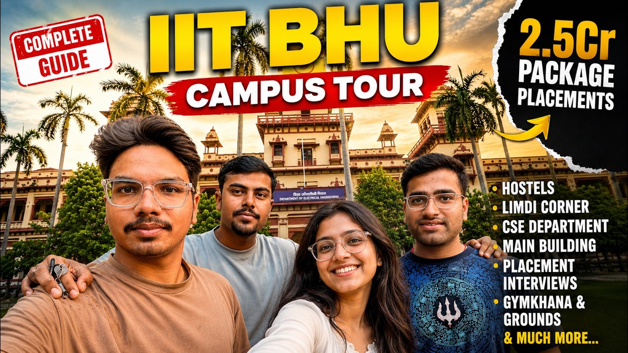 Honest IIT BHU Campus Tour Vlog 😍 | Hostels, Gymkhana, Departments and Placements