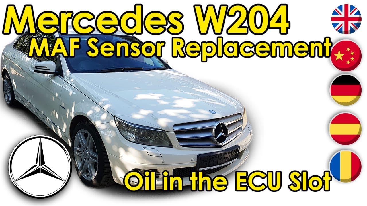 Самостоятельная замена датчика расхода воздуха (ДМРВ) на Mercedes W204 C180 и датчика распредвала.
