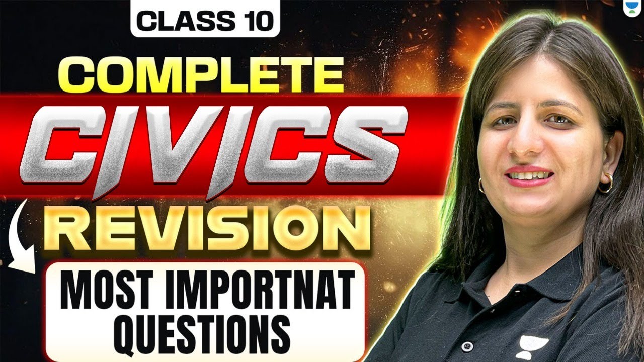 Class 10 Civics | Complete Revision Marathon | Most Important Questions | Boards 2026