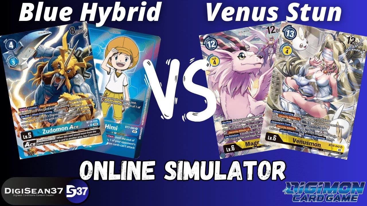 Blue Hybrid VS Venusmon Stun | Digimon Card Game | BT14 Blast ACE