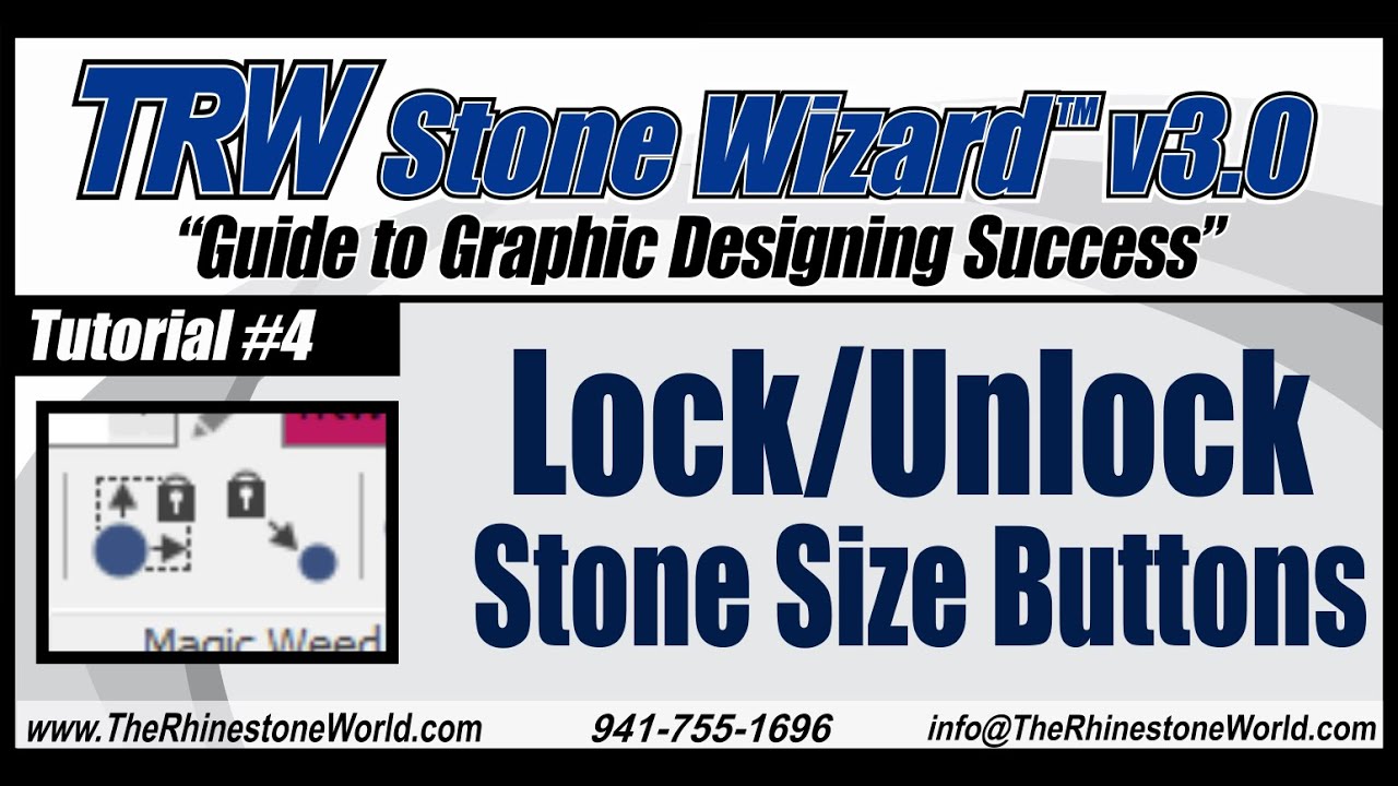 TRW Stone Wizard 3.0 Tutorial 4: Lock Unlock Stone Size Buttons