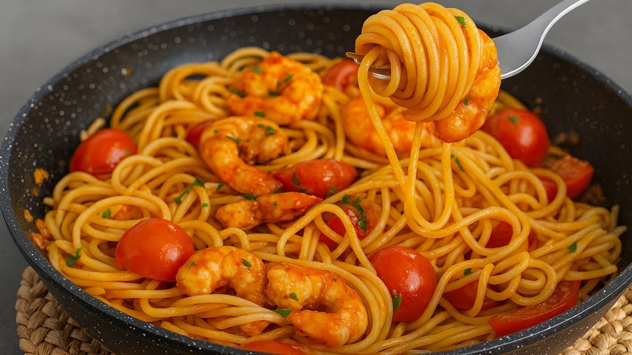Я Никогда Не Ела Такой Вкусной Пасты с Креветками! 🦐 Ты Должен Это Попробовать! 🔥