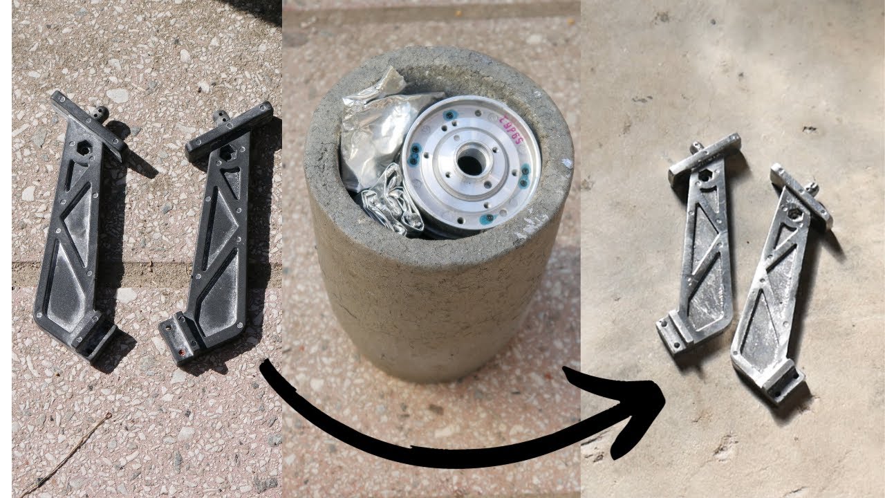Heckspoiler Halter für mein RC Auto aus Aluminium Gießen (Aluminium Sandguss)