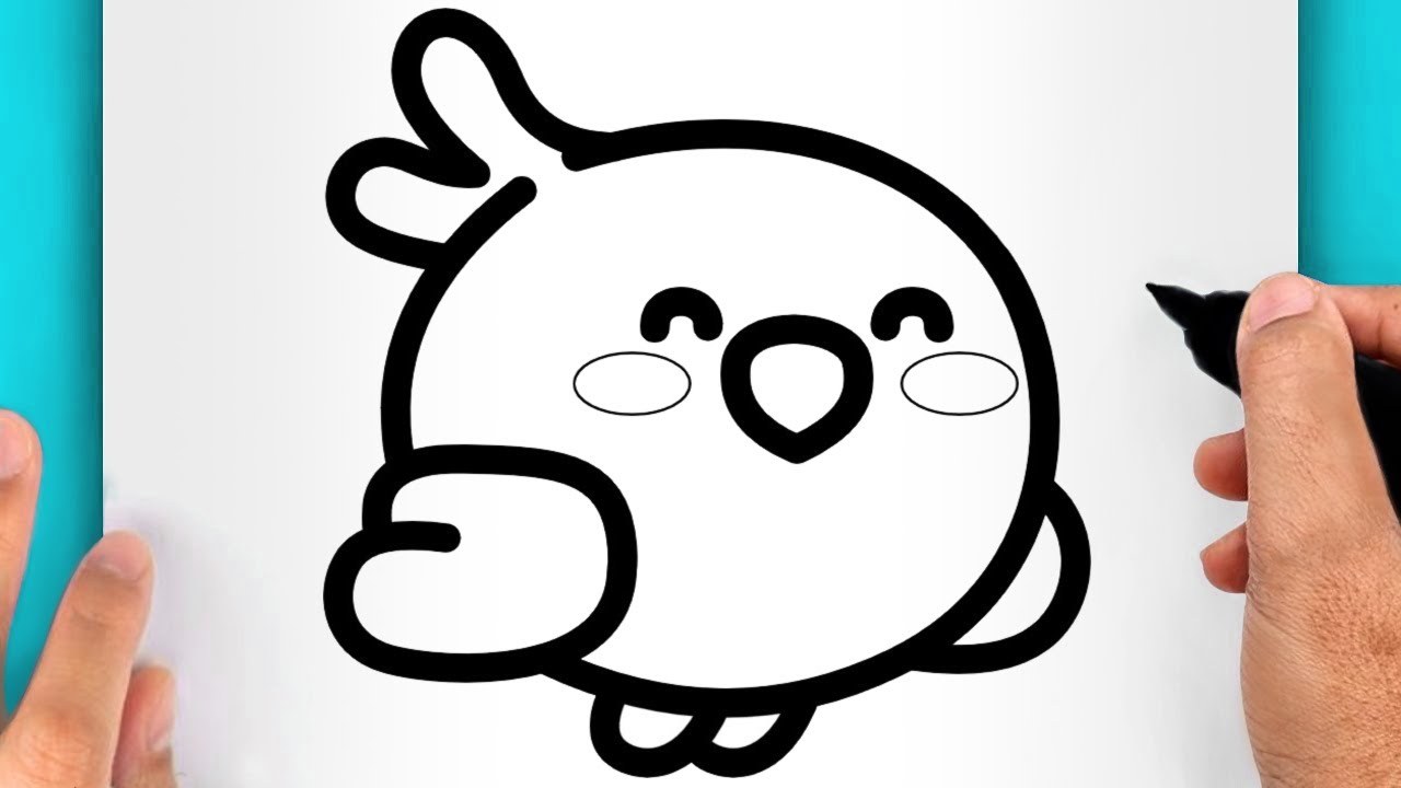 DISEGNI FACILI DA FARE | COME DISEGNARE UN UCCELLO FACILE (VIDEO DI DISEGNI KAWAII)