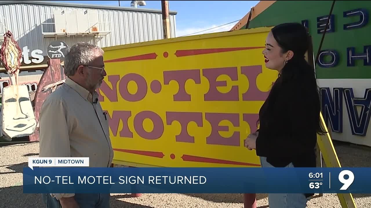 Iconic No-Tel Motel sign returned after alleged theft