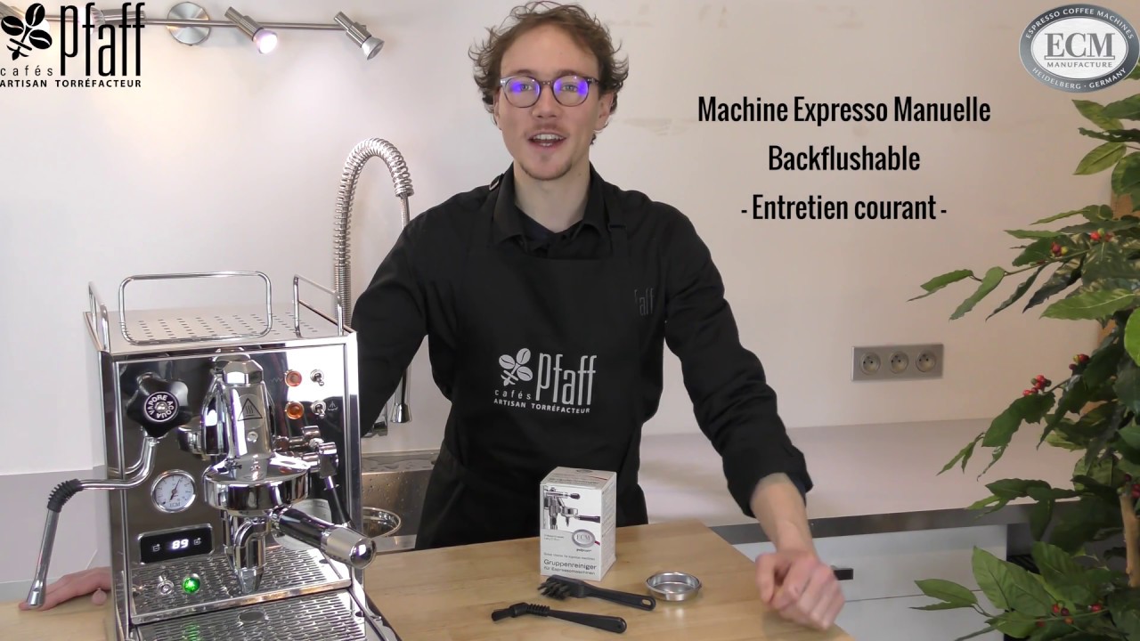 ENTRETIEN COURANT SUR MACHINE EXPRESSO MANUELLE BACKFLUSHABLE AVEC ECM