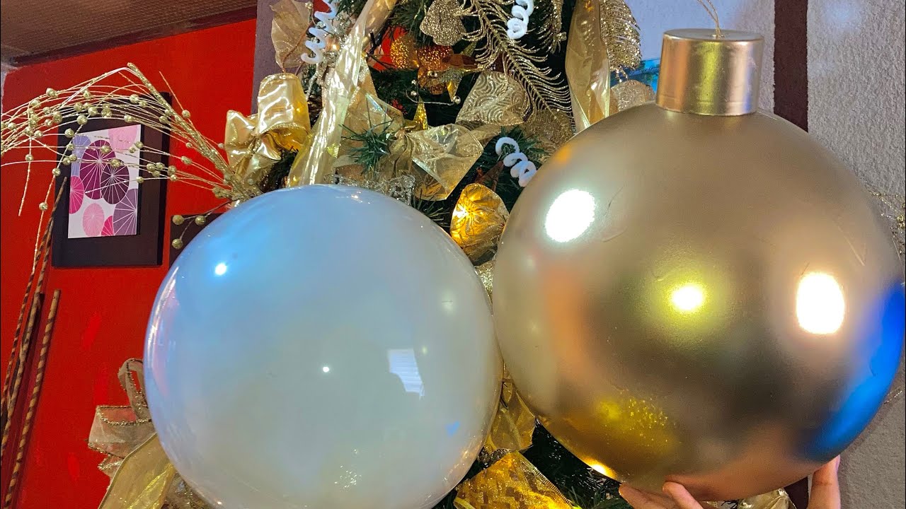 Aprende Hacer Las Famosas Esferas Gigantes de Navidad de una forma económica 😍✨
