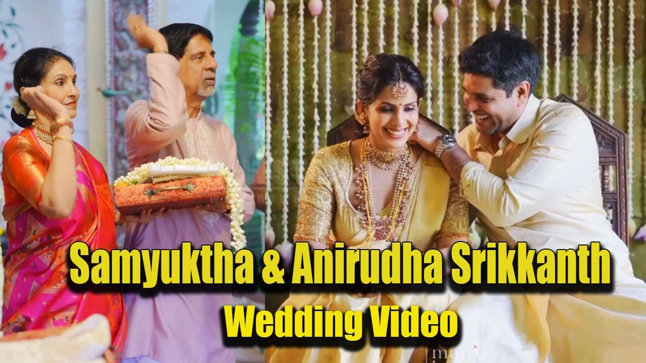Samyuktha Shan💕Anirudha Srikanth 2nd Marriage Video | Cheeka Son Anirudha  | Krishnamachari Srikanth
