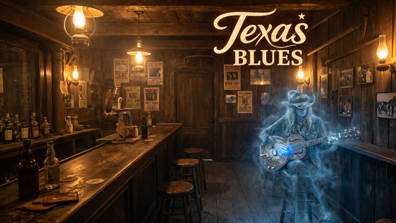 Texas Blues 🔥🎄 Cozy Winter Blues in a Candlelit Saloon