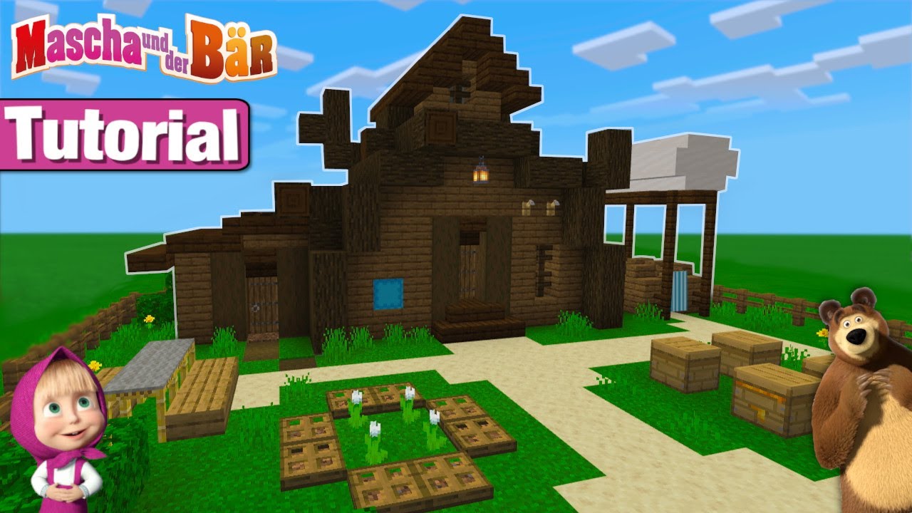 Minecraft Mascha und der Bär | Bauanleitung vom Bären Haus (Xbox/PS4/PE/Bedrock)