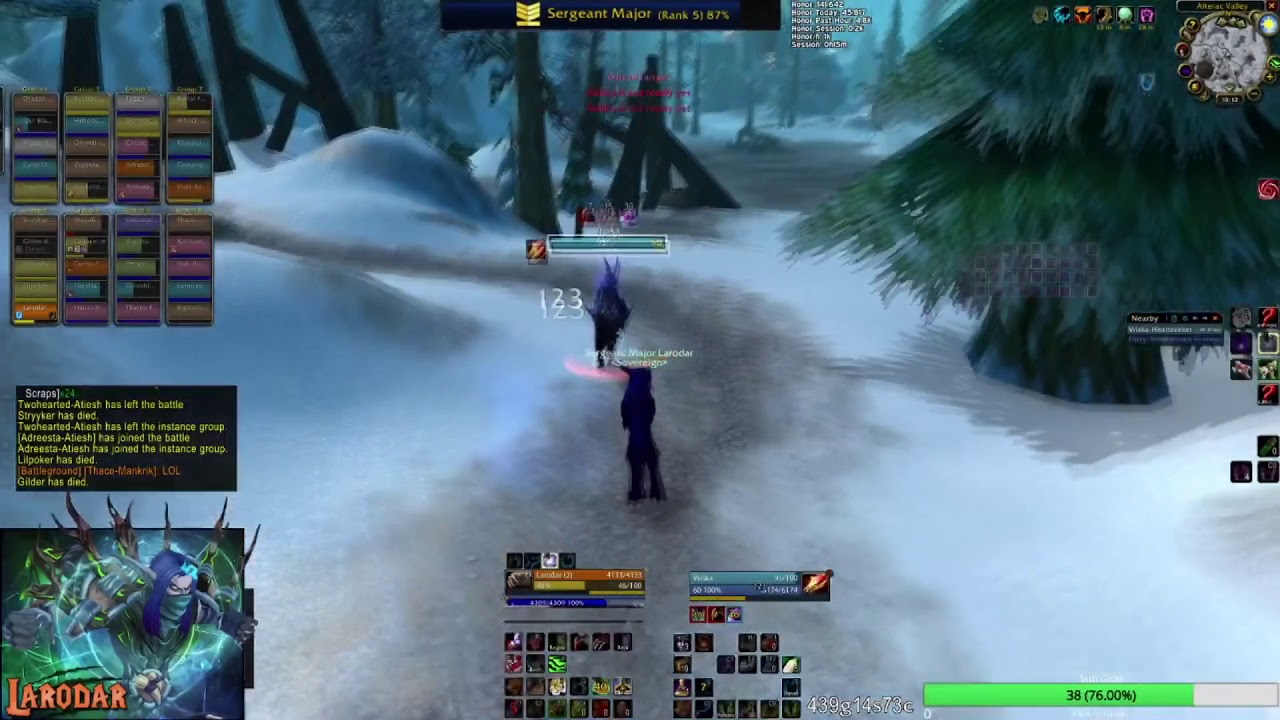 Classic WoW: Larodar's Feral Druid dubs in Alterac Valley