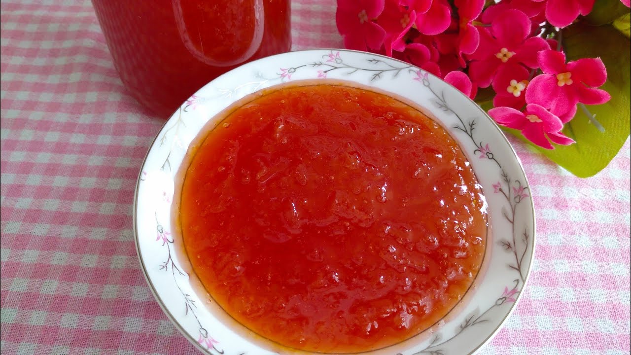 TAM KIVAMINDA DEĞİŞİK YÖNTEMLE UZUN SÜRE İLK GÜNKÜ TAZELİĞİNİ KORUYAN ŞEFTALİ MARMELATI/Peach jam