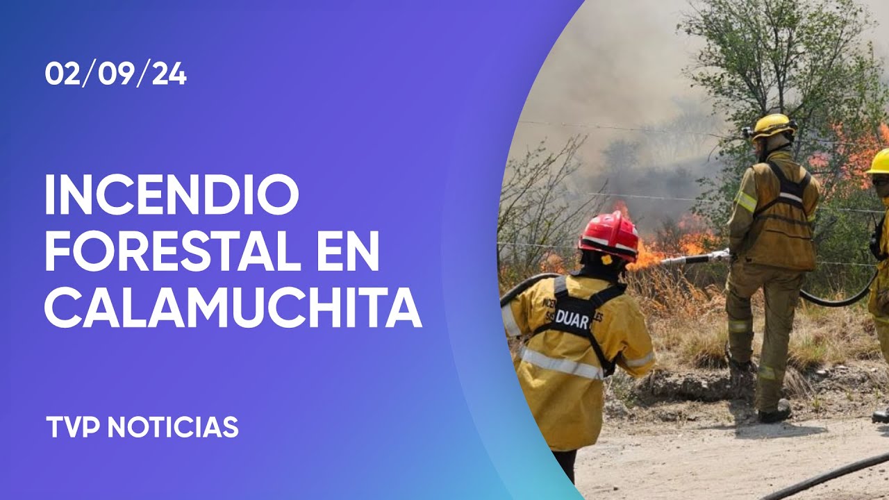 Córdoba: feroz incendio en el Valle de Calamuchita