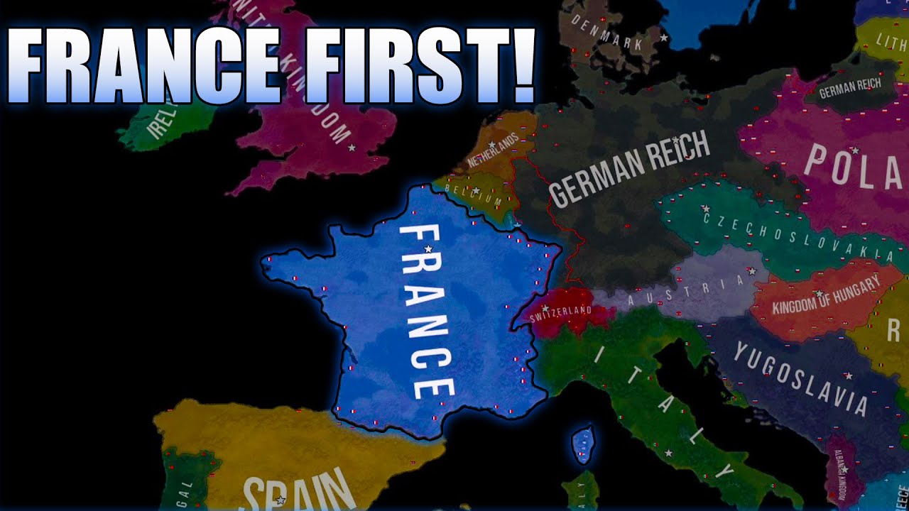 What if France Joined the AXIS in WW2? /Hoi4 AI Only Timelapse