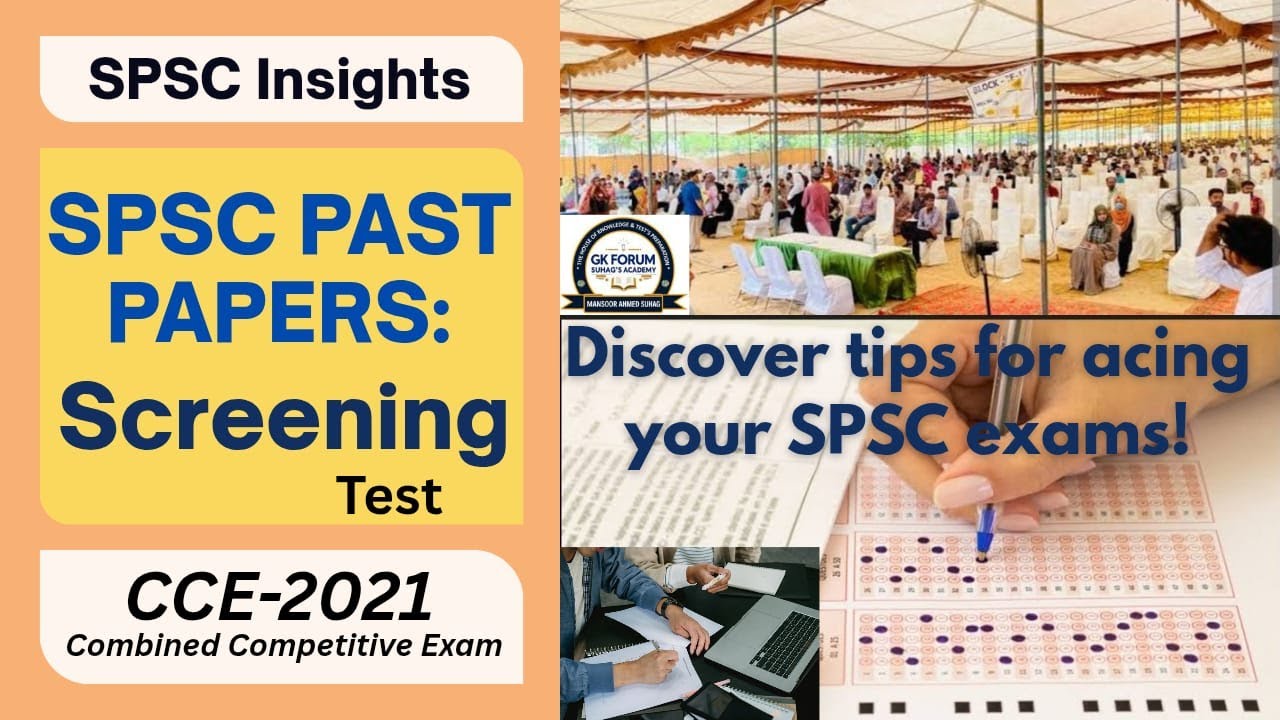 SPSC Screening Test CCE 2021 | SPSC Original Past Papers | Helpful for upcoming CCE-2024 CSS MPT