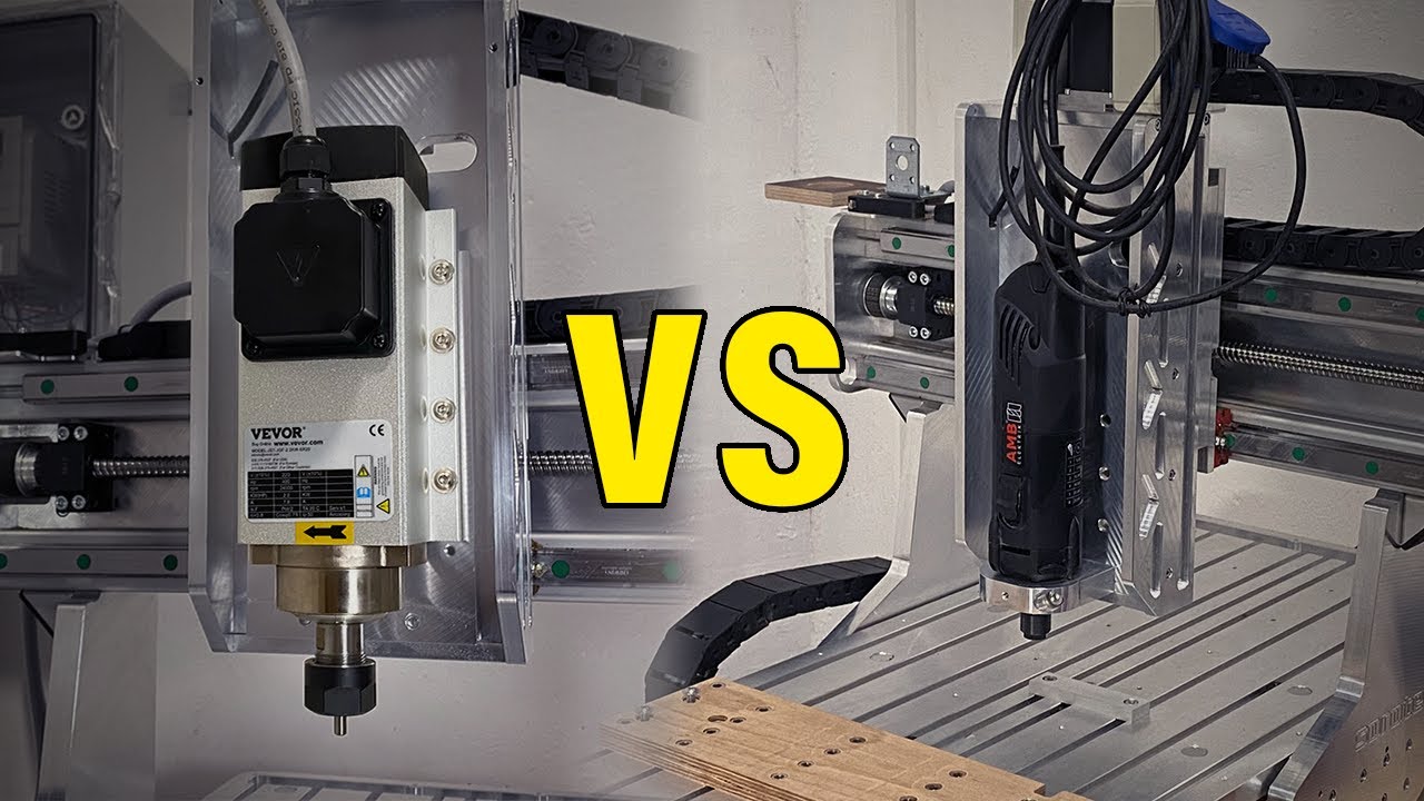 HF-Spindel vs Fräsmotor an DIY CNC