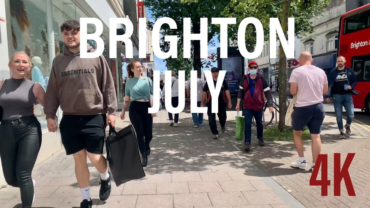 4K WALK | Uk | Brighton  | 3 July 2022 | Summer