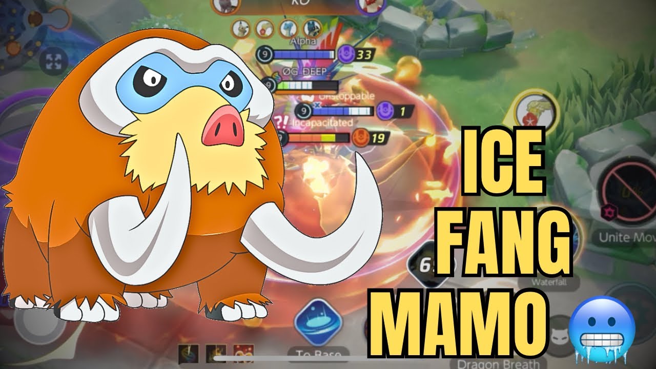 Stun ice fang of Mamoswine  ❄️🥶 |Pokemon Unite 2025 new Video || #pokemonunite #mamoswine 