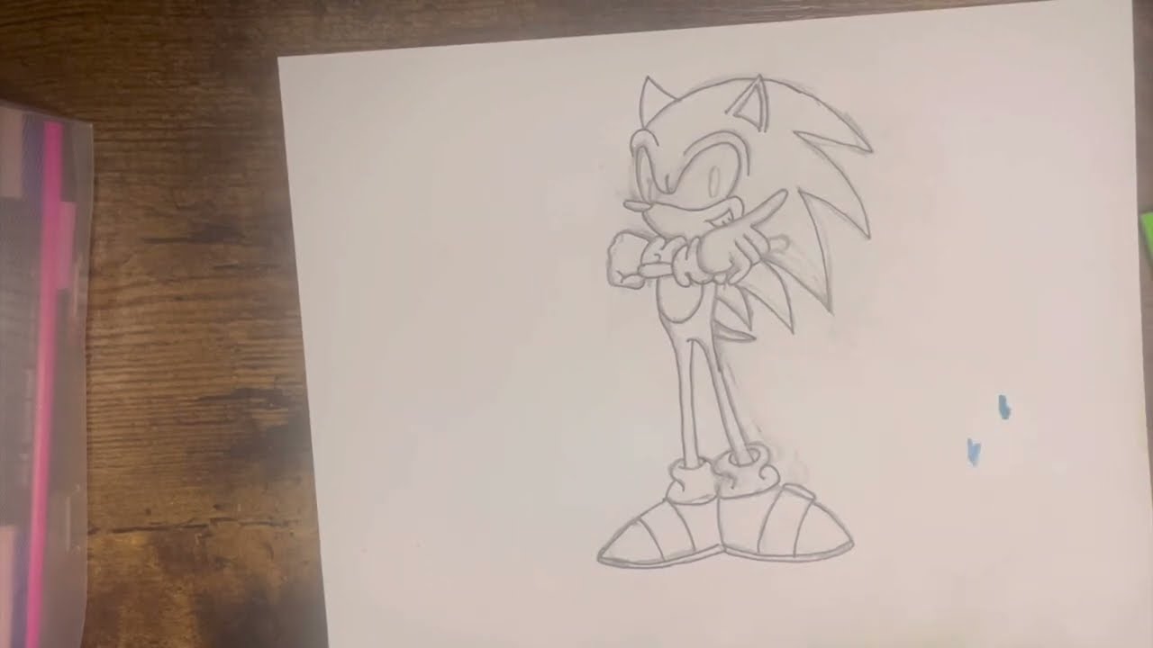 Color My Sketch of Sonic the Hedgehog w/ Me 