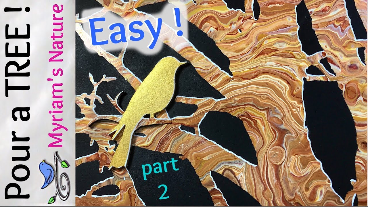 71] EASY Embellishing of ACRYLIC DIRTY POUR -  No Drawing Needed  Acrylic Pouring - DecoArt