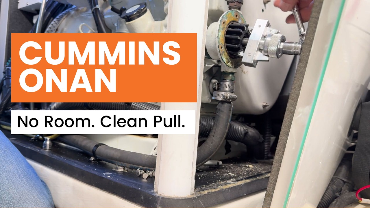 Cummins Onan Generator Impeller Removal in Tight Access
