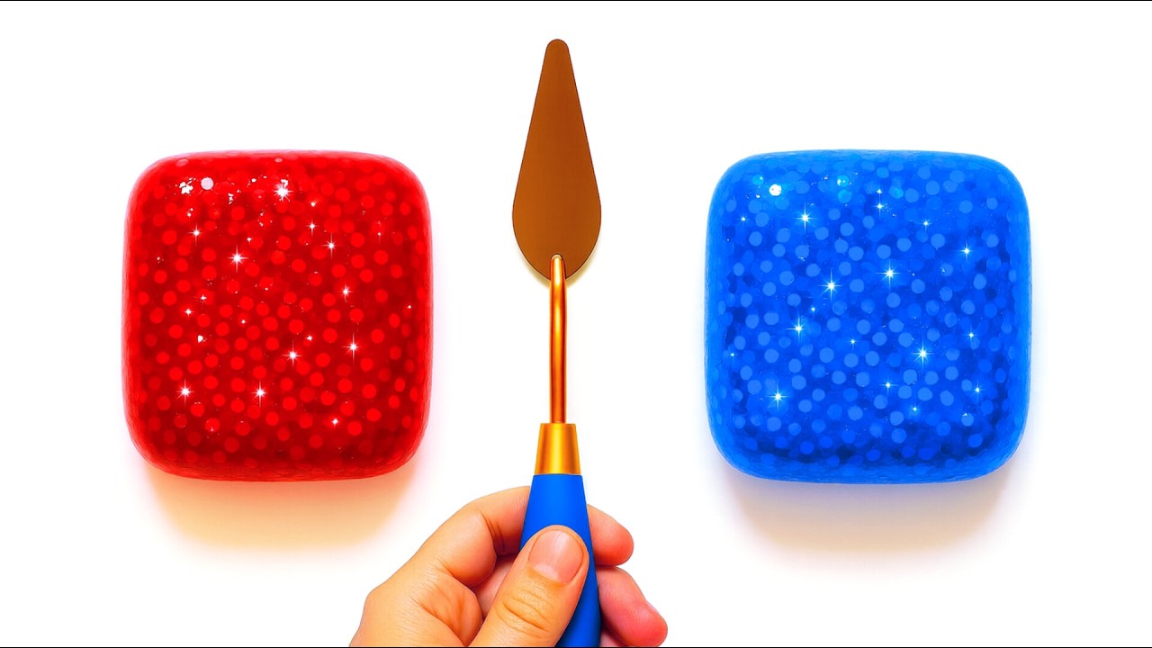 Guess the final color🎨Mixing Clay With Powder,Acrylic,glitter|Satisfying video|Colormixing|Art