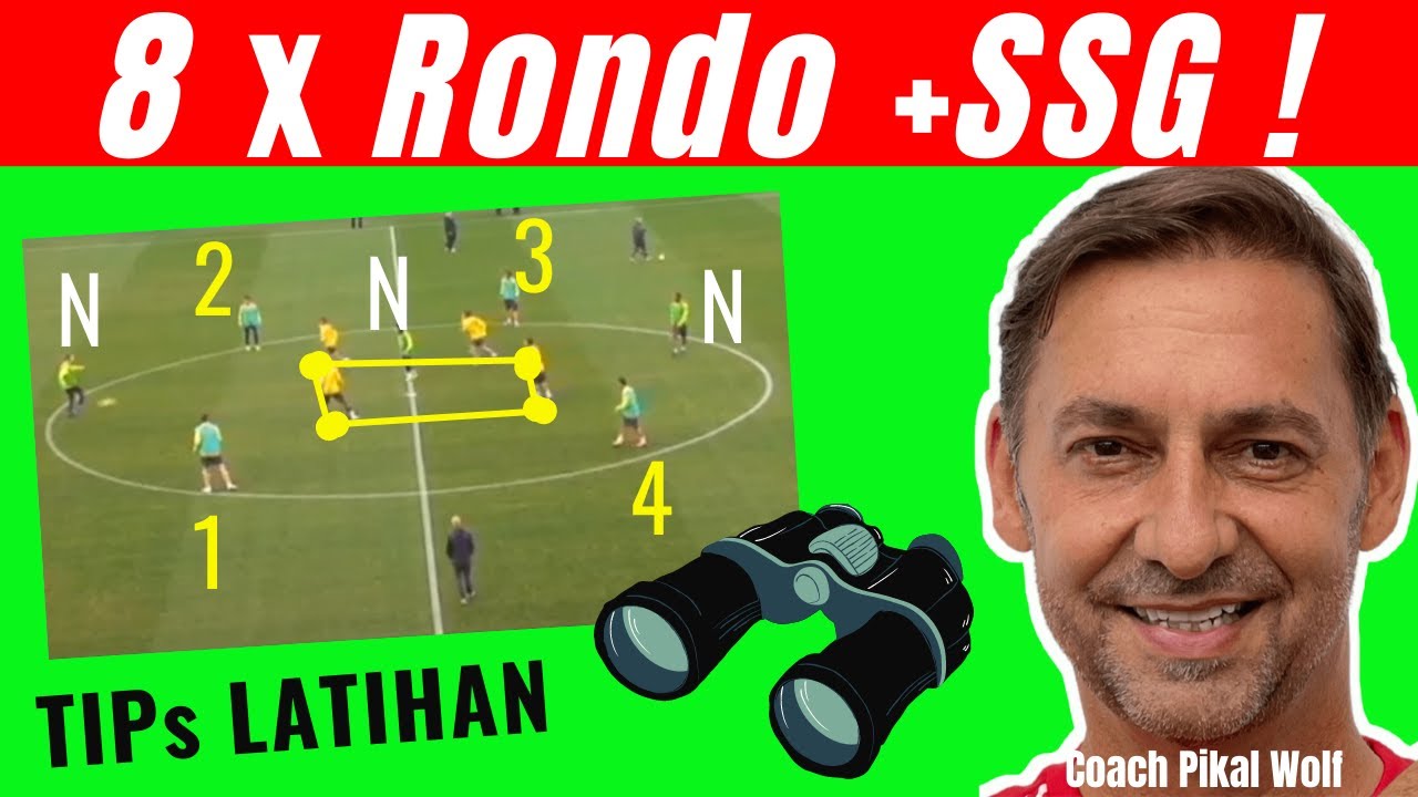 #39 - Latihan Sepakbola: 8x Variasi Rondo dan SSG ! ( Bahasa !! ) 🆗