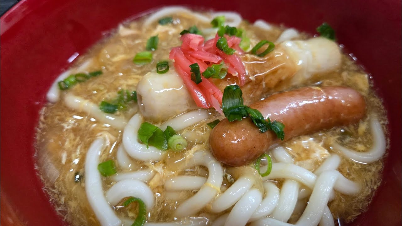【#飯テロ #男飯】玉子あんかけうどん