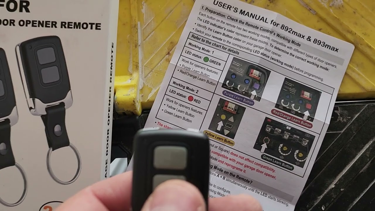 Chamberlain Garage door opener pairing with new fob