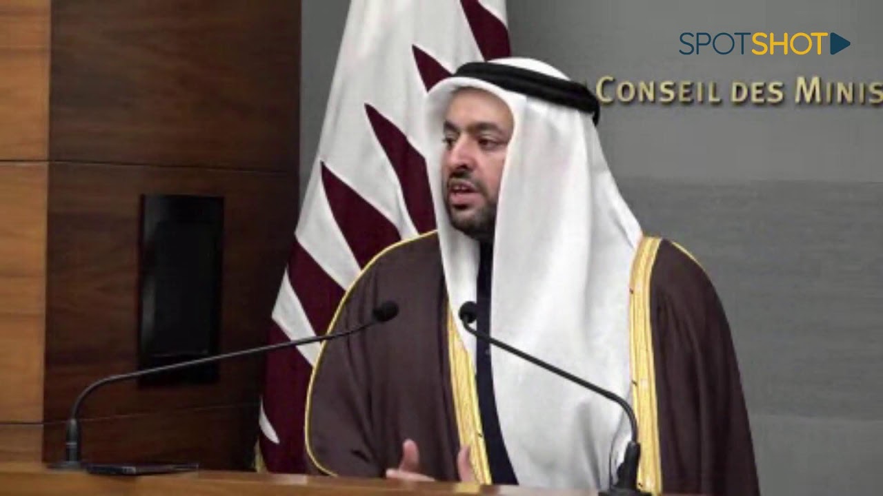 تصريح وزير الدولة القطري محمد بن عبد العزيز الخليفي من السراي الحكومي