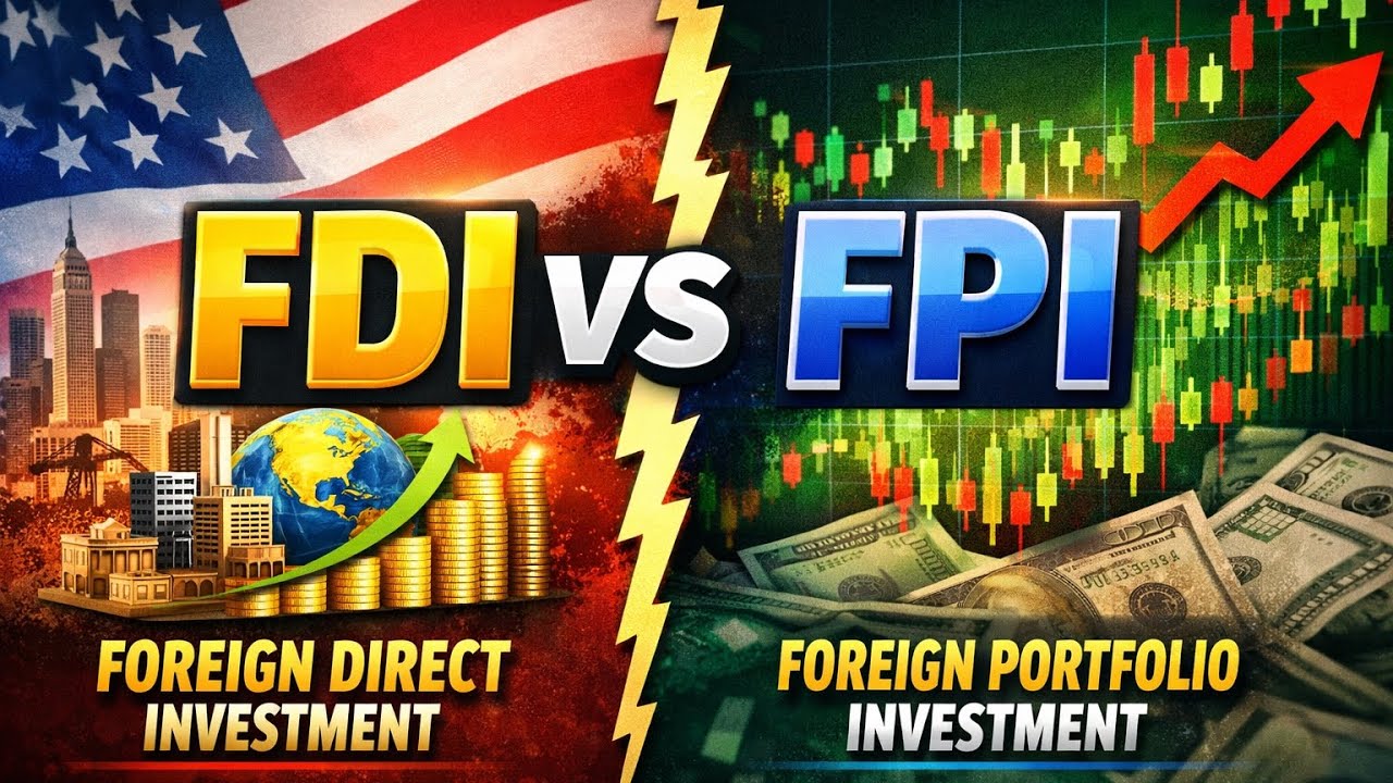 Foreign direct investment and Foreign portfolio investment 