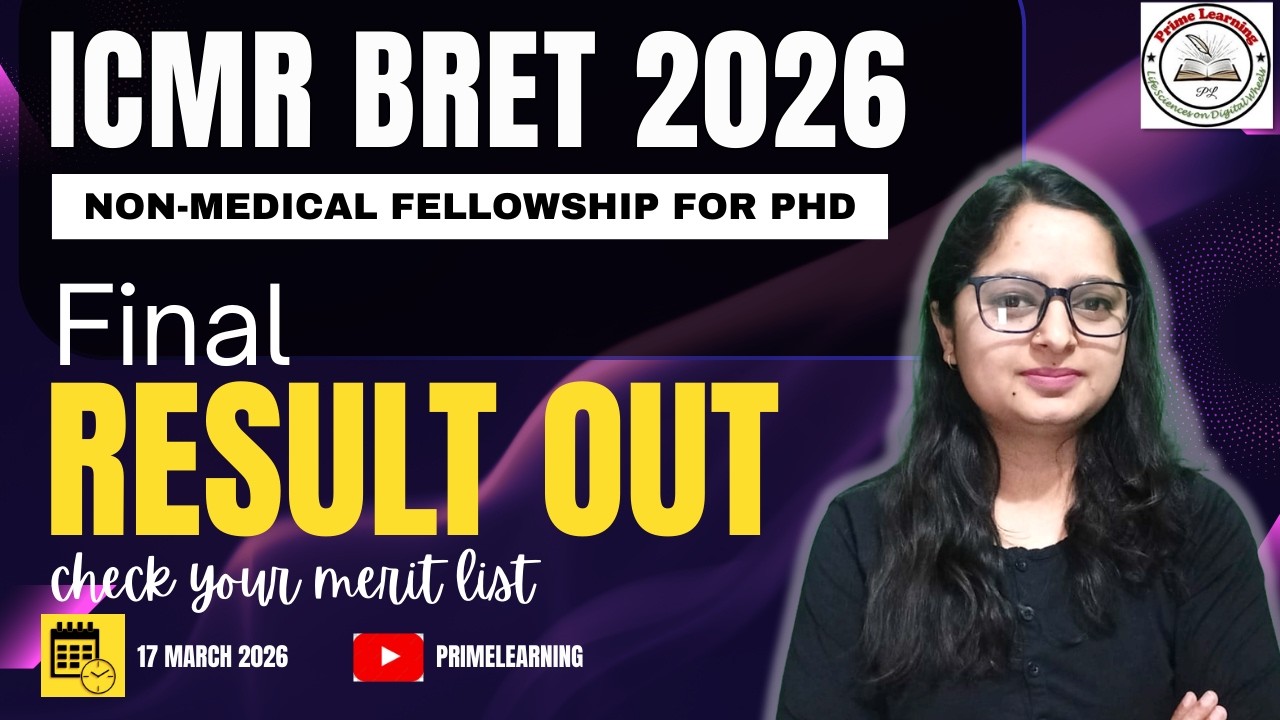 ICMR BRET 2025 FINAL RESULT MERIT LIST OUT | 500 Students Qualified | Important Update| Bharti Ma'am