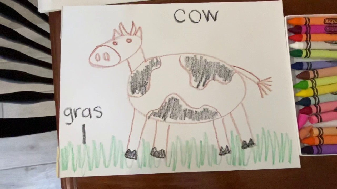 Draw and label a COW