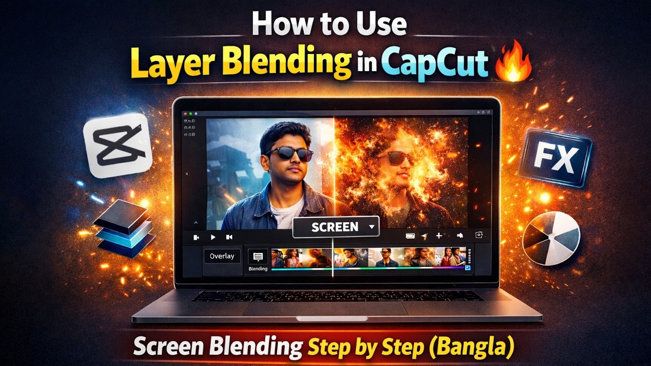 How to Use Layer Blending in CapCut 🔥 | Screen Blending Step by Step (Bangla)