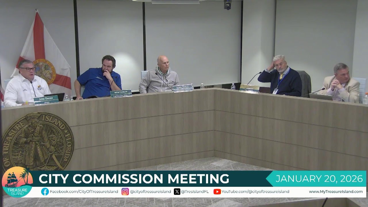 City of Treasure Island City Commission Meeting & Workshop - Jan. 20, 2026