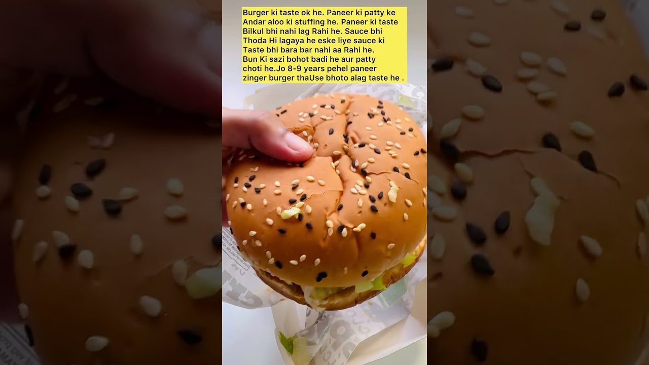 #review new kfc paneer zinger burger | kfc￼ burger | kfc paneer burger #kfcburger #burger #kfc
