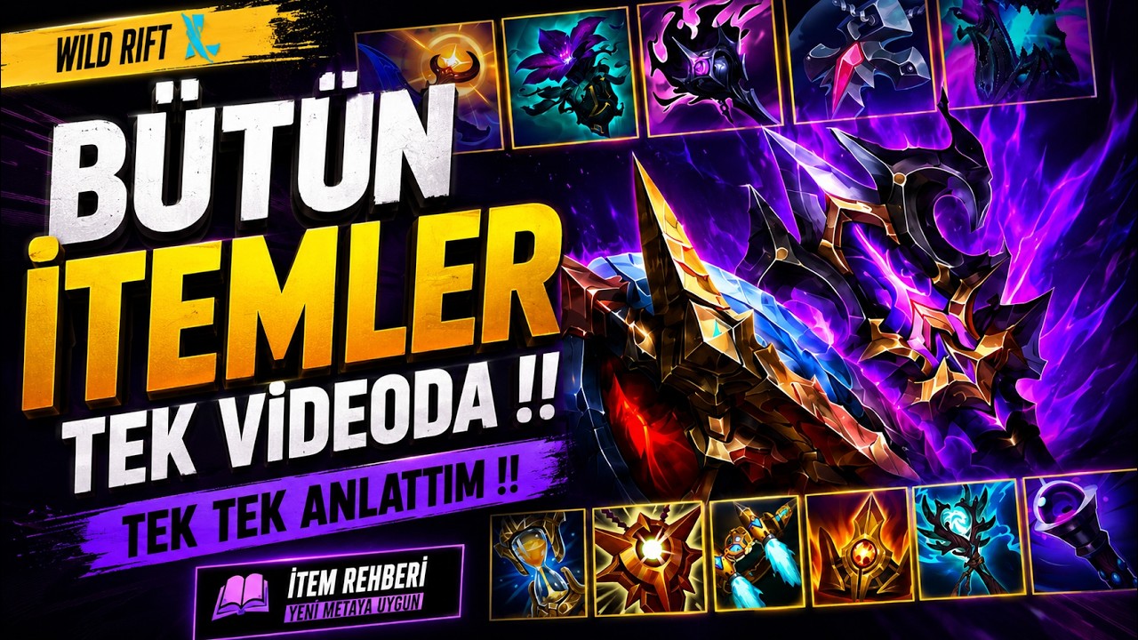 T&Uuml;M İTEMLERİ TEK TEK ANLATTIM !! WİLD RİFT İTEM REHBERİ !! - Lol Wild Rift