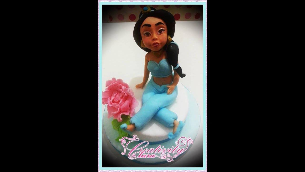 Tutorial principessa Jasmine aladin cake torta pasta di zucchero viso modelling PRIMA PARTE