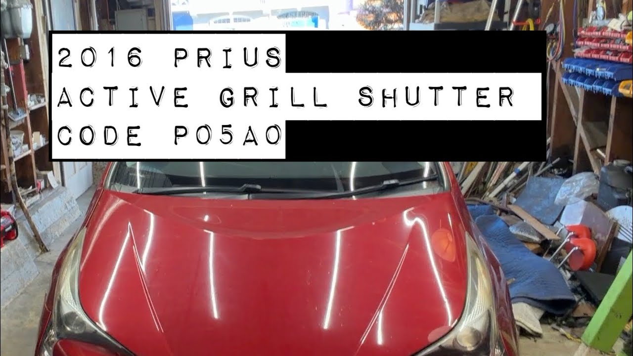 Ремонт активной заслонки решетки радиатора Toyota Prius P05A0 2016 года выпуска.