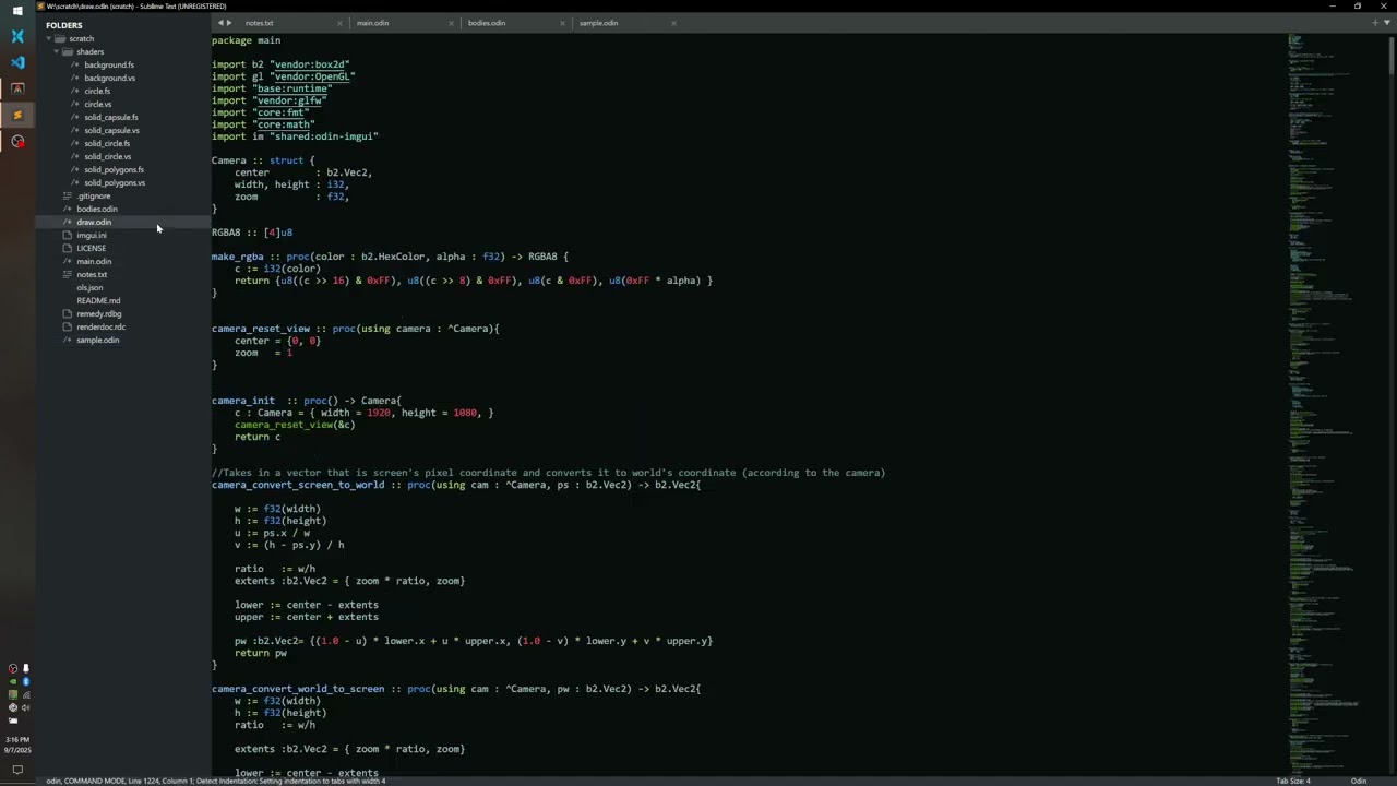 Odin Game Dev Log day 1