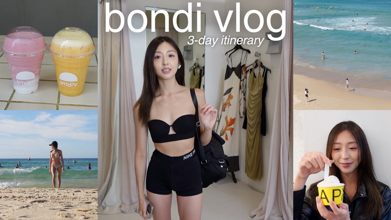 【Bondi Vlog】3-Day Itinerary: Beach yoga, Australian designer boutiques, must-try desserts & snacks.