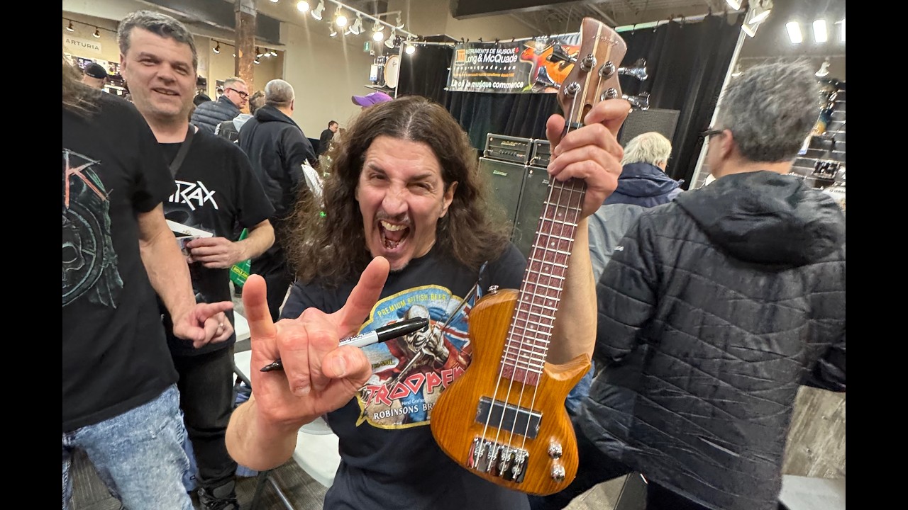 Frank Bello of Anthrax bass clinic in Montreal on March 7 2026